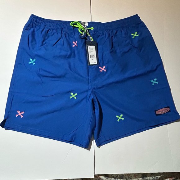 VINEYARD VINES: Men's Fishbone embroidered Chappy Trunk Size: XL
